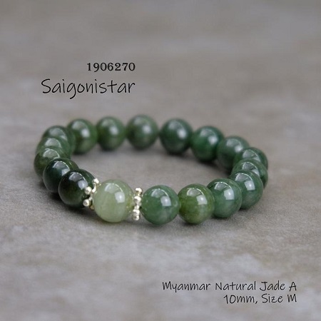 1906270 Trang sức phong thủy hộ mệnh Saigonistar vòng tay đá Cẩm thạch thiên nhiên